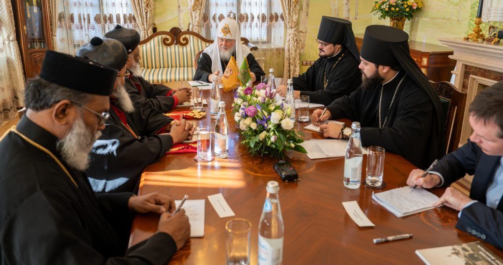 Meeting of His Holiness Patriarch Kirill with the delegation of the Malankara Orthodox Syrian Church.
